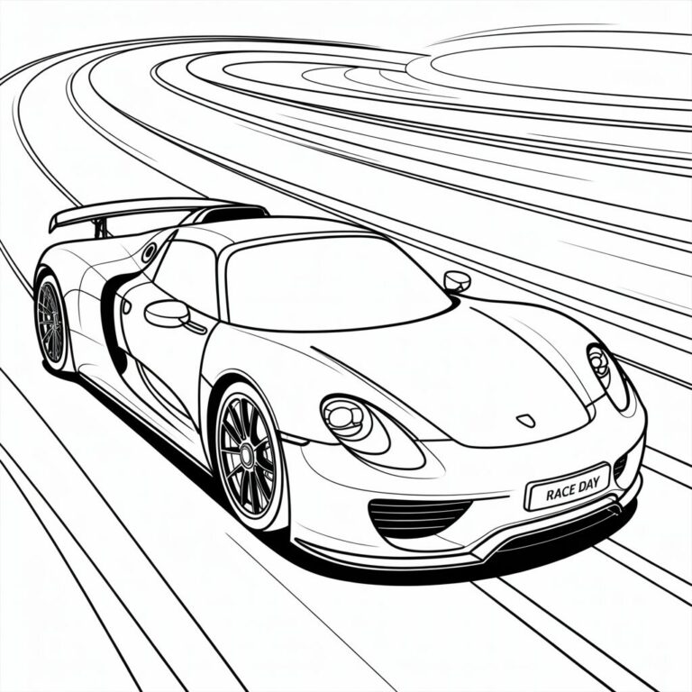 Ausmalbilder Autos Porsche