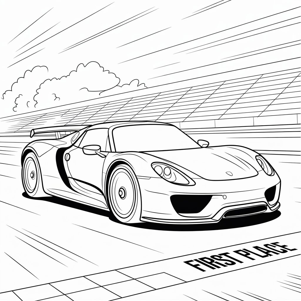 porsche tekening