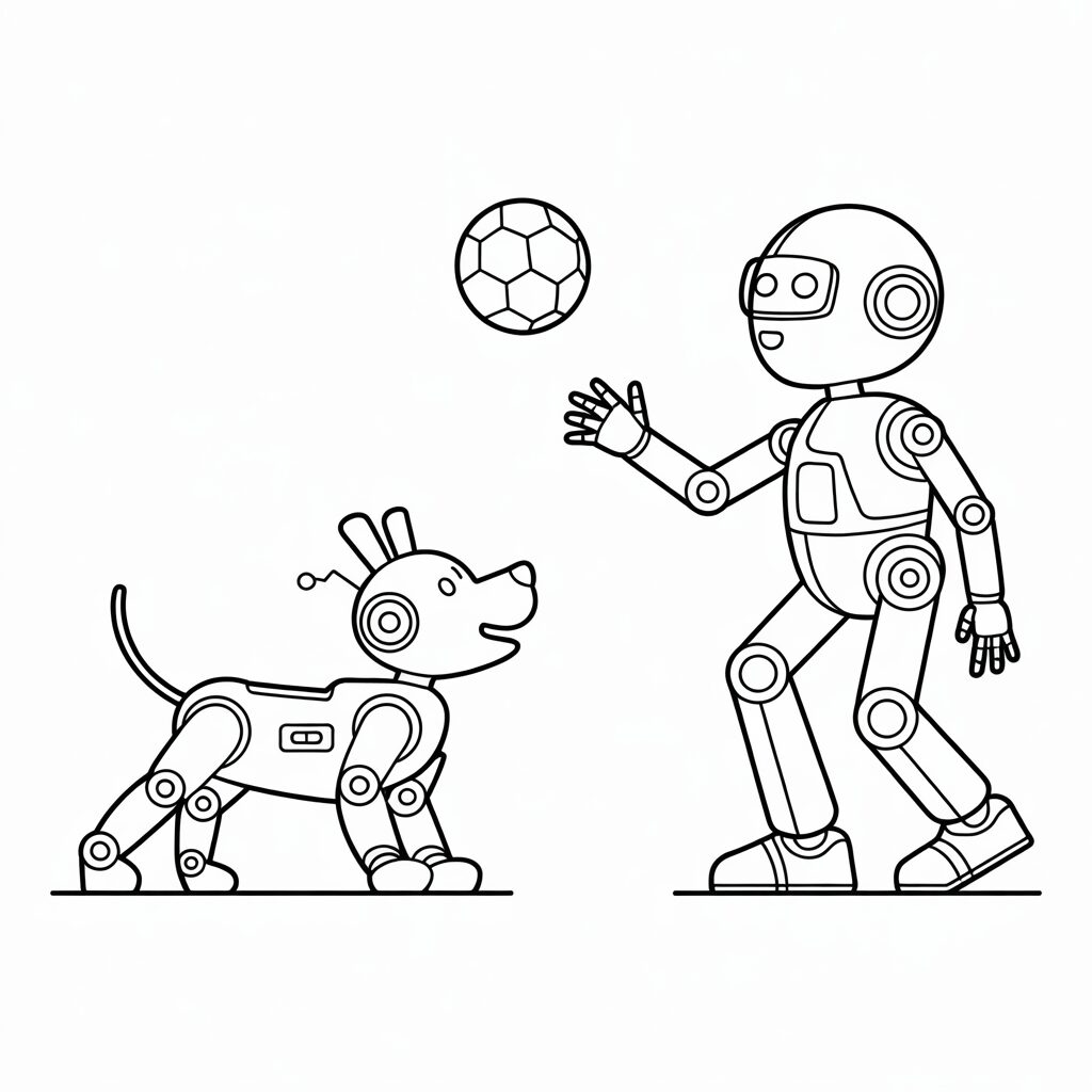 robot hond tekenen