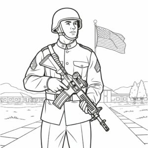 desenho dia do soldado para colorir