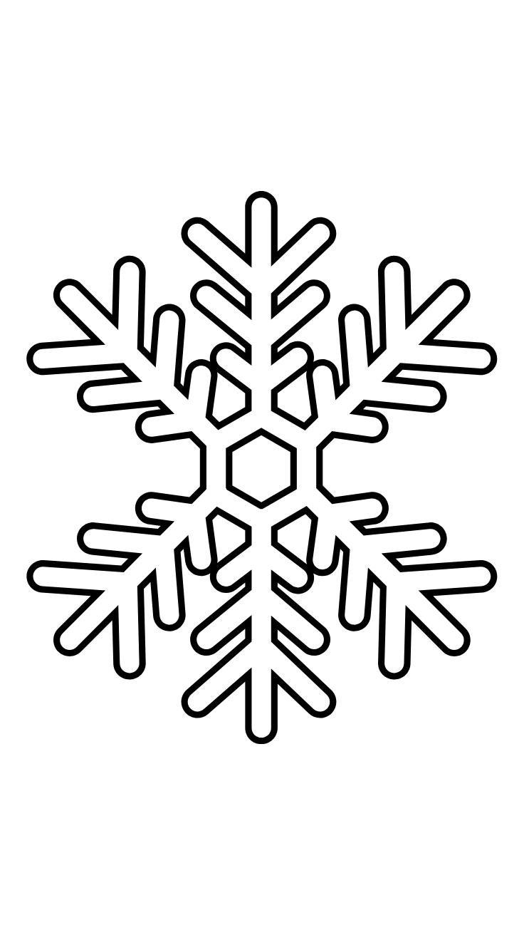 sneeuwvlok kleurplaat makkelijk