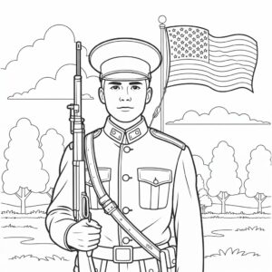 desenhos de soldados para colorir