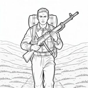 desenho do dia do soldado para colorir