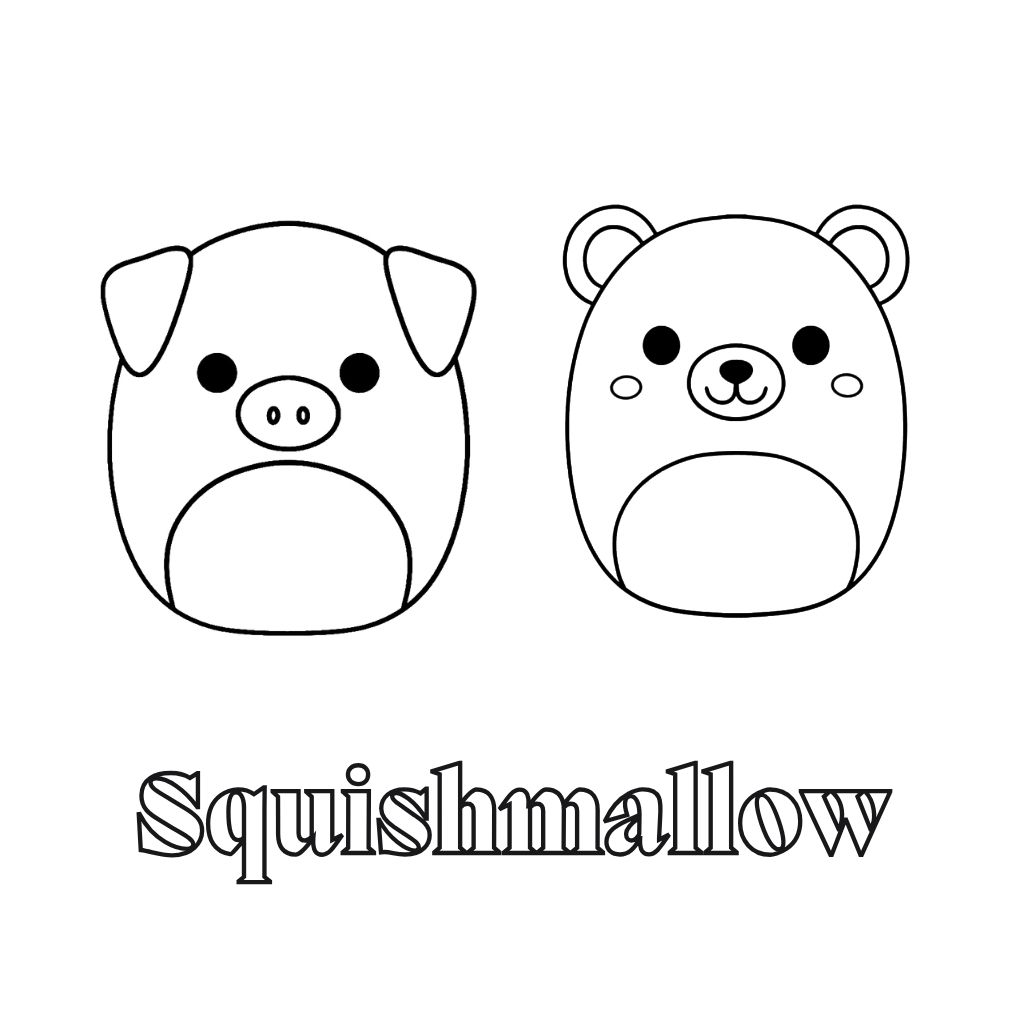 squishmallow kleurplaat printen