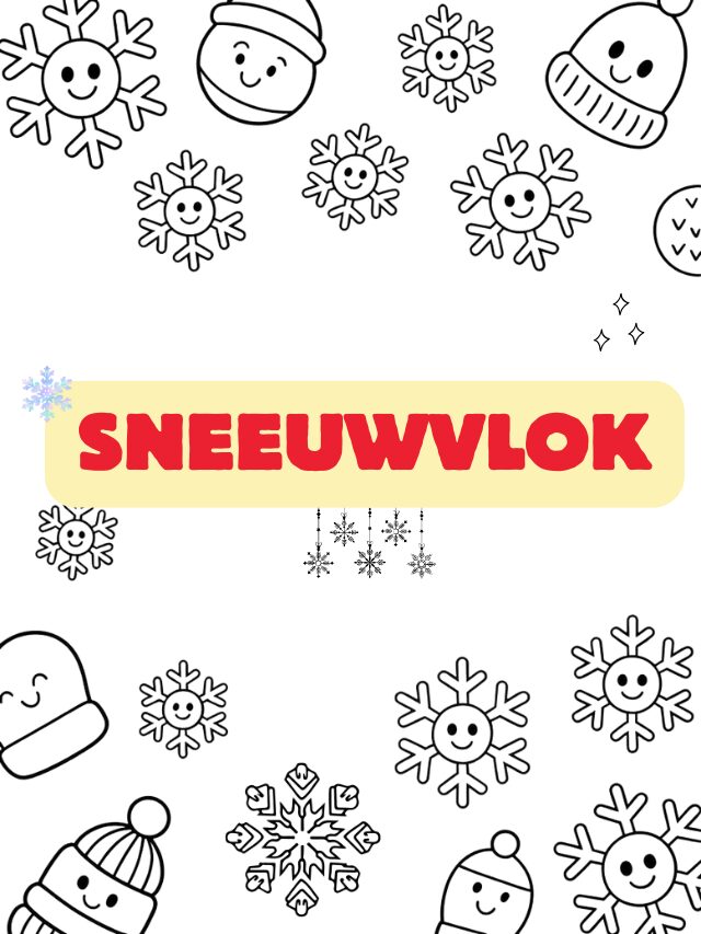Kleurplaat Sneeuwvlok