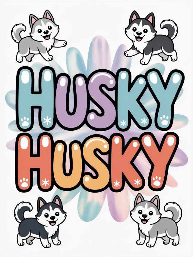 Husky Kleurplaat
