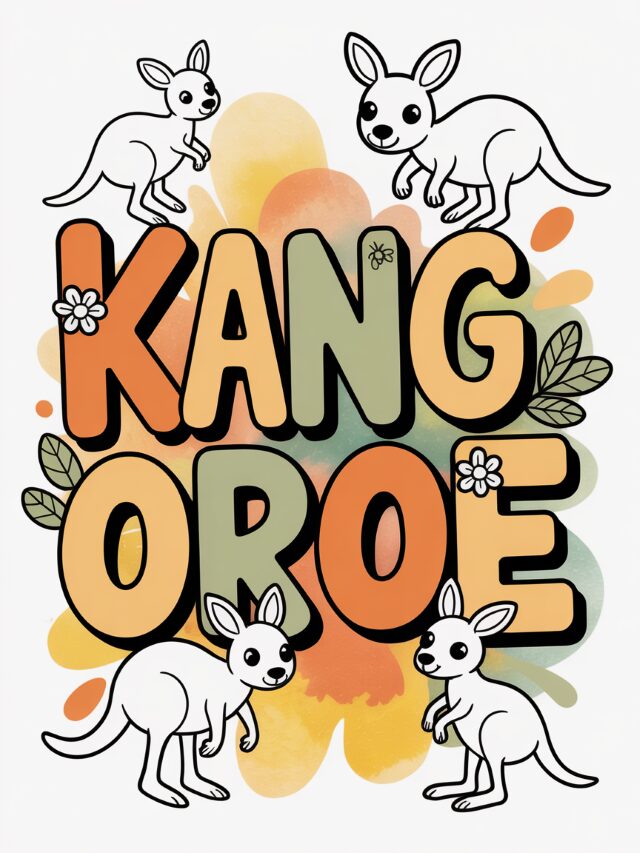 Kleurplaat Kangoeroe