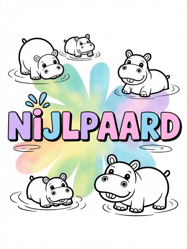 Kleurplaat Nijlpaard