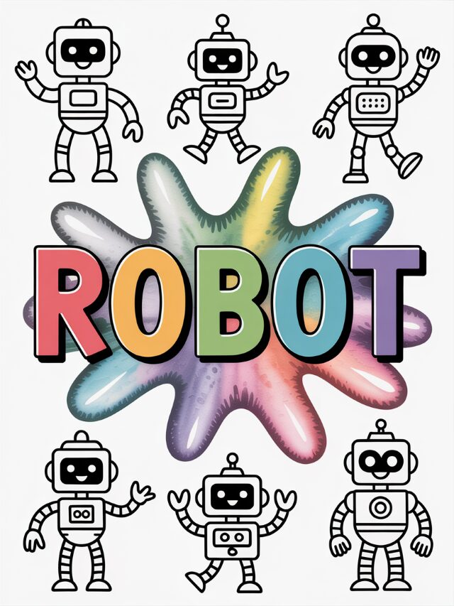 Kleurplaat Robot