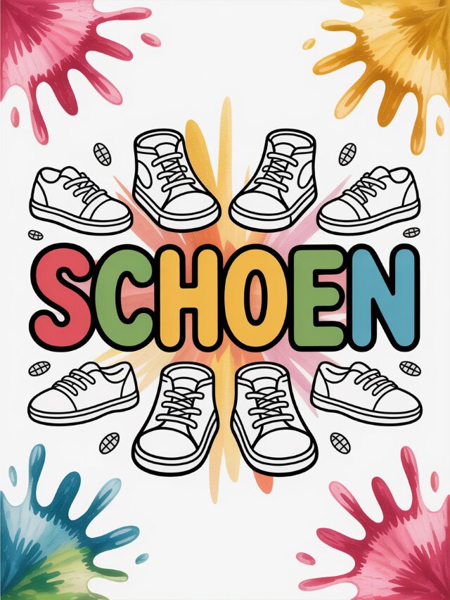 Kleurplaat Schoen