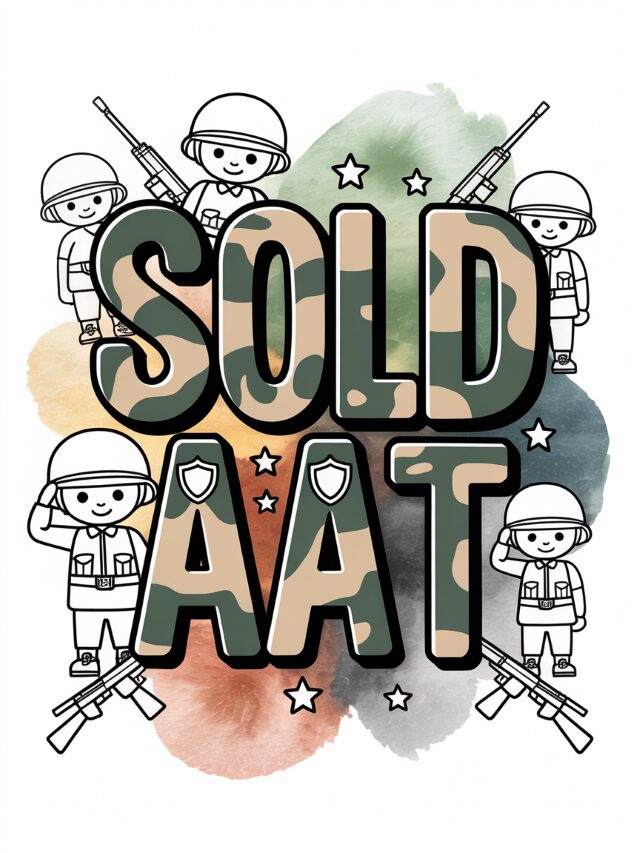 Kleurplaat Soldaat