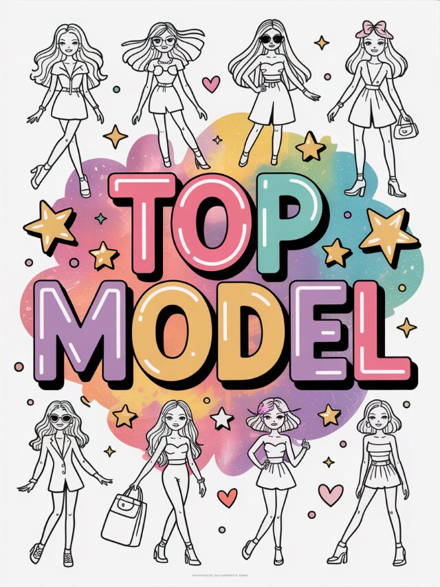 Topmodel Kleurplaat