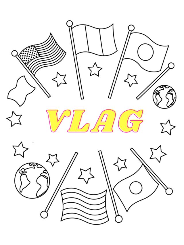 Vlag Kleurplaat