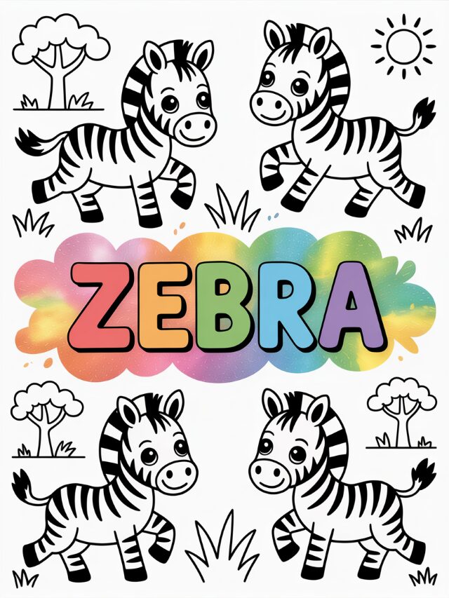 Zebra Kleurplaat