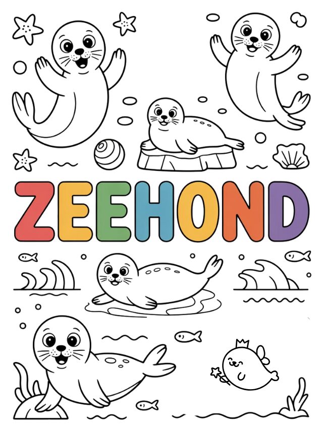 Kleurplaat Zeehond