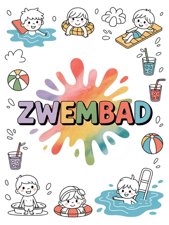 Kleurplaat Zwembad
