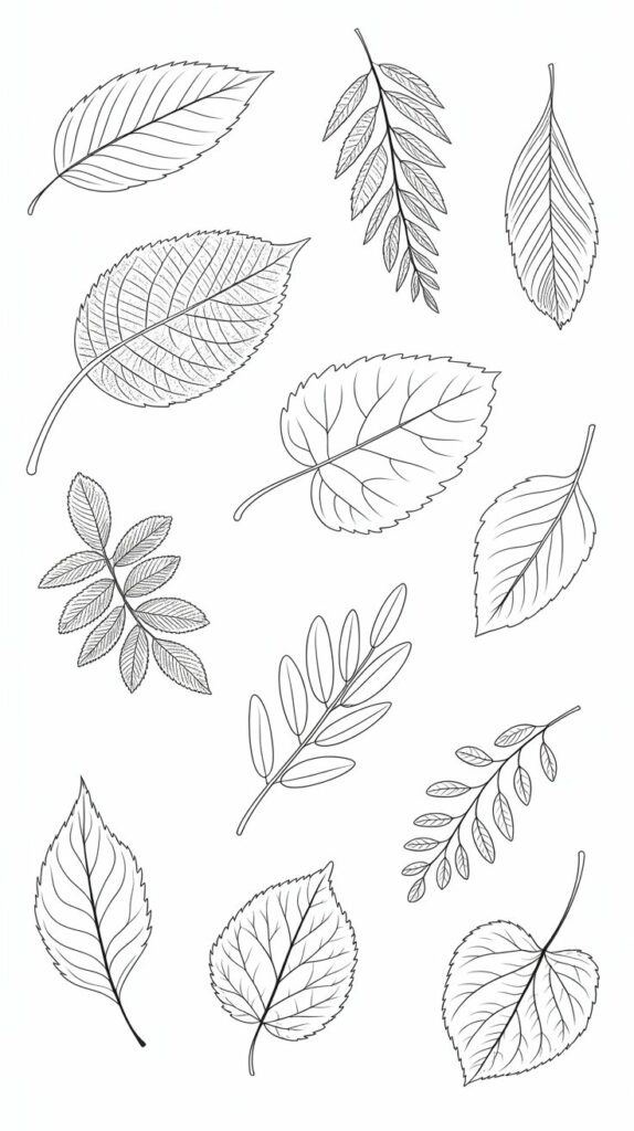 feuille de vigne dessin