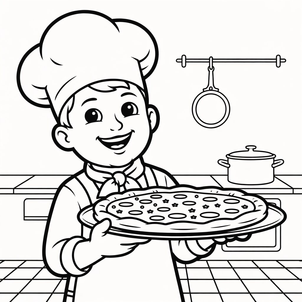 tekenen makkelijk pizza