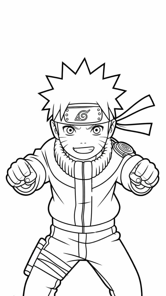 naruto anime coloring pages