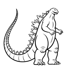 godzilla boyama sayfası