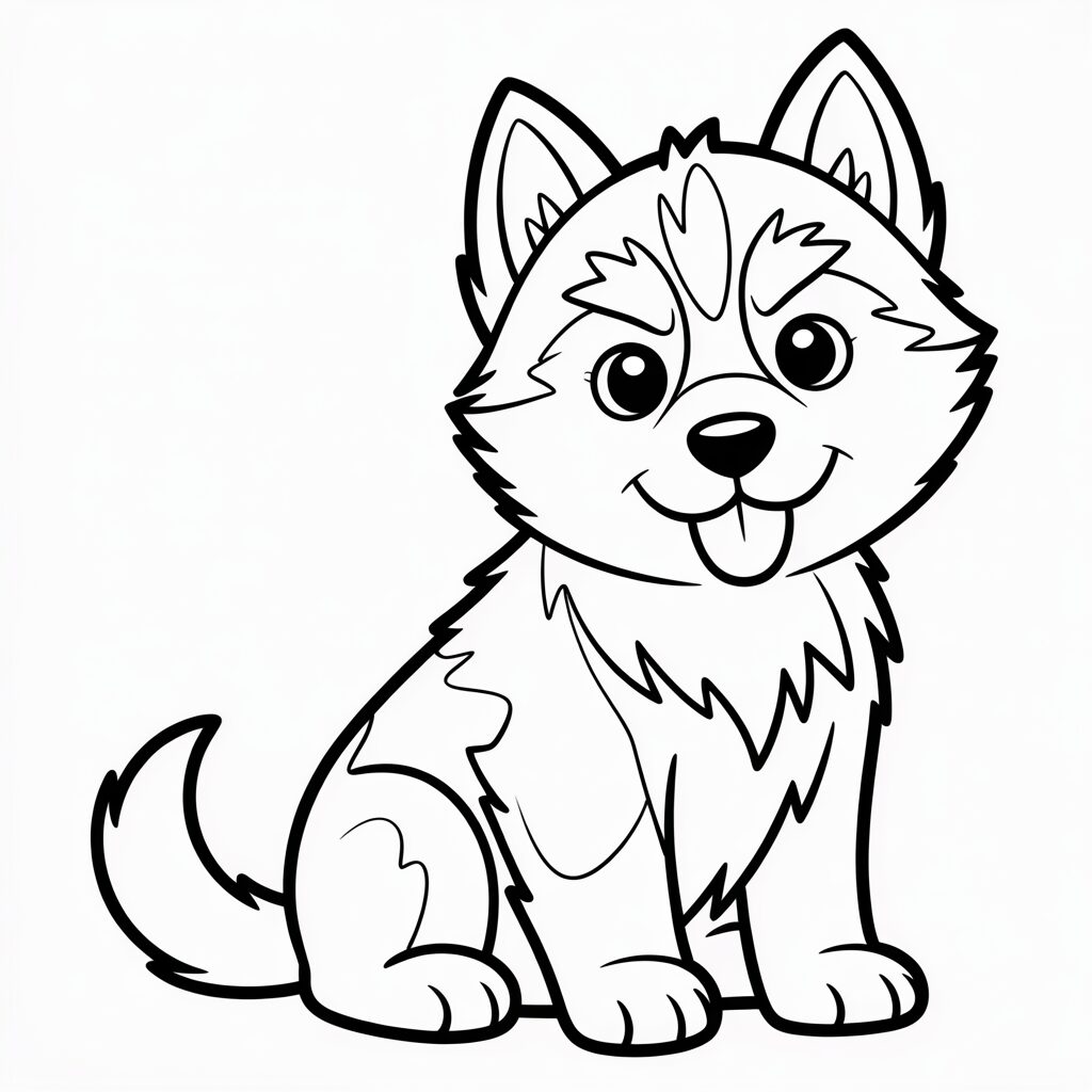 tekening husky