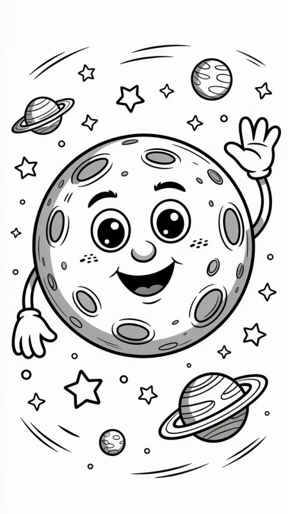 ausmalbilder sterne mond