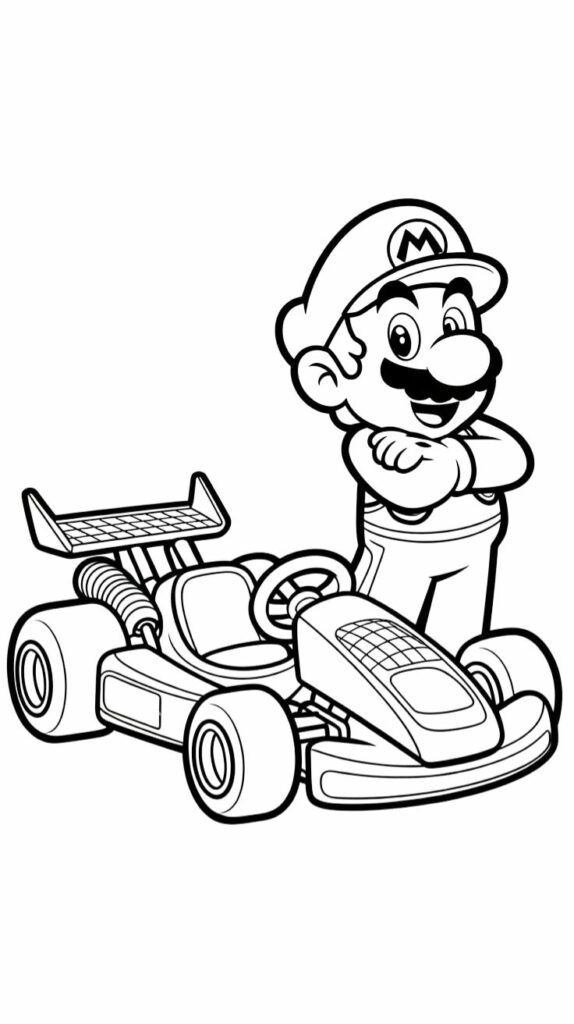 tekening mario kart