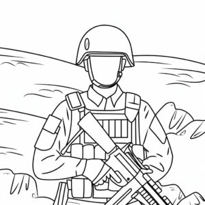 desenho de soldado para colorir