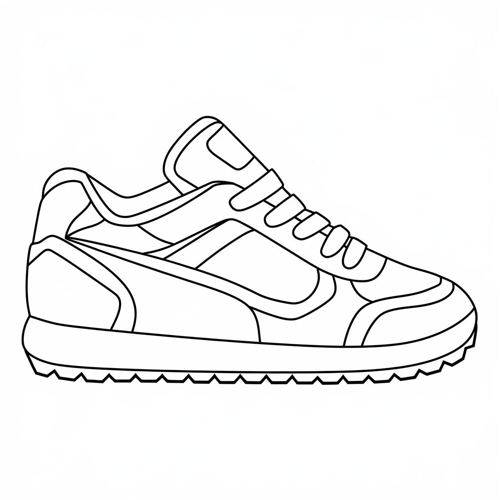 tekening schoen