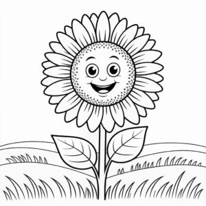 desenho de girassol para colorir educação infantil