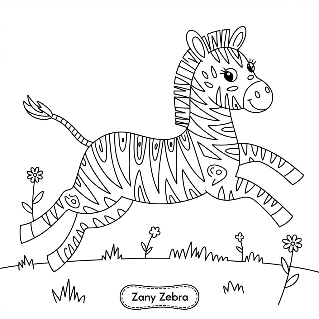 tekening zebra