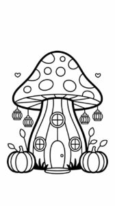 disegno fungo da colorare
