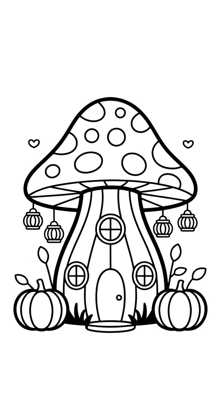 tekeningen paddestoelen