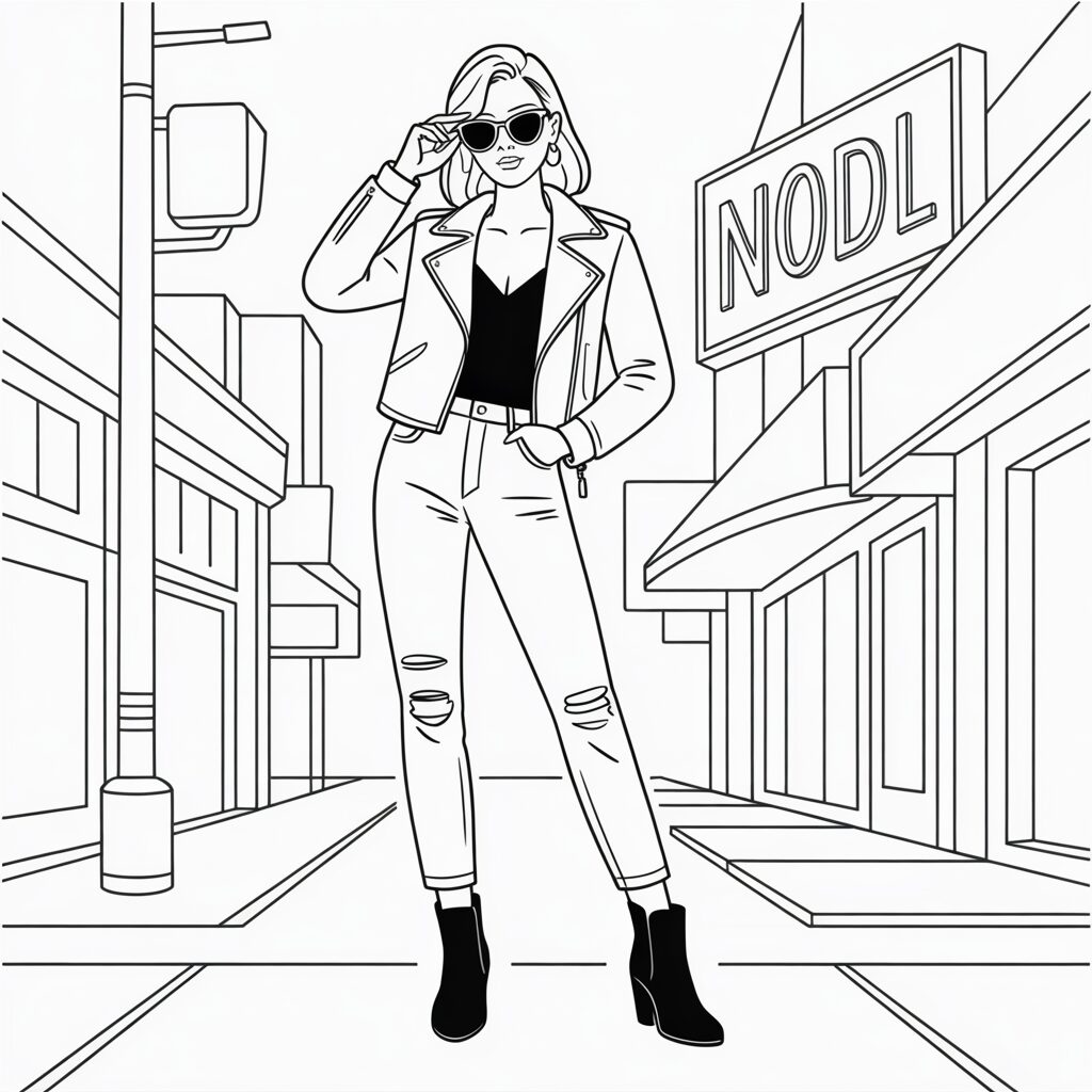 topmodel kleurplaat uitprinten