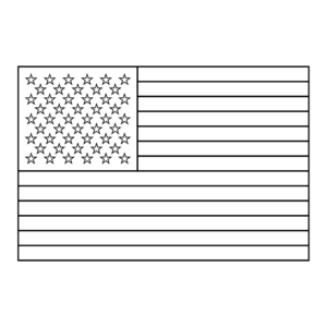 flag usa coloring page