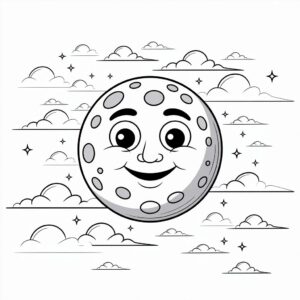 ausmalbilder mond sterne