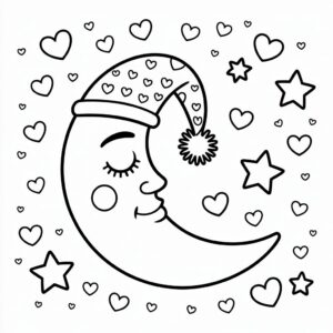 ausmalbilder mond und sterne kostenlos