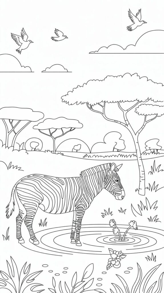 zebra hoofd tekenen