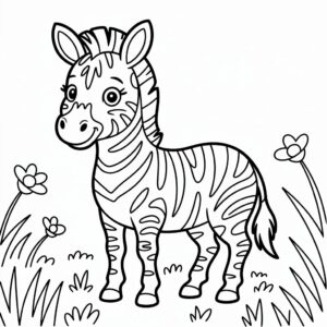 zebra kleurplaat