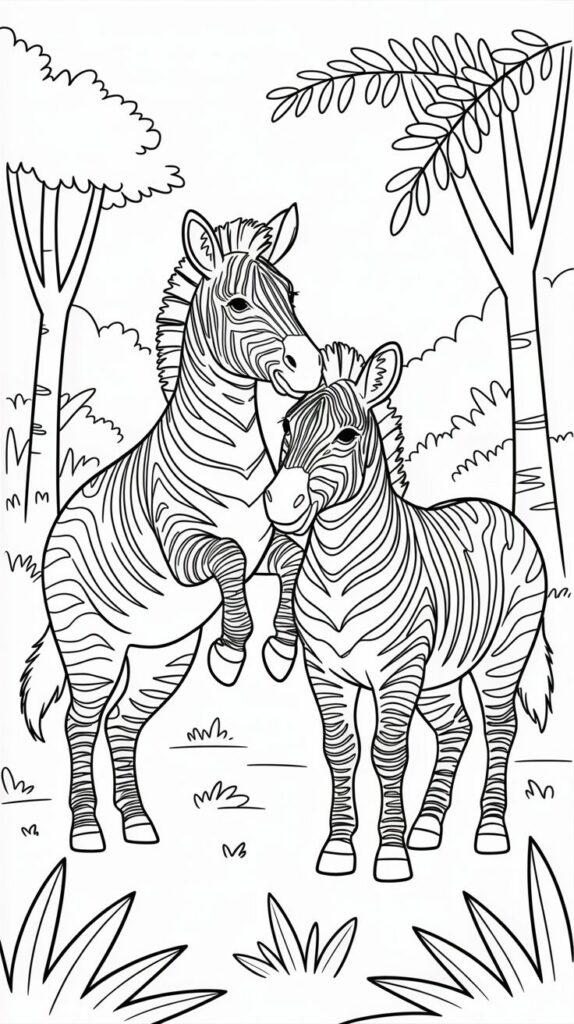zebra kop tekening
