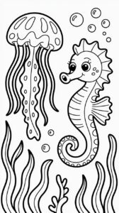 seahorse coloring pages