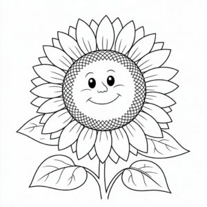 desenho do girassol para colorir