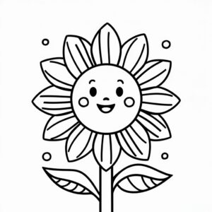 girassol desenho para colorir