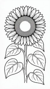desenho de girassol para colorir
