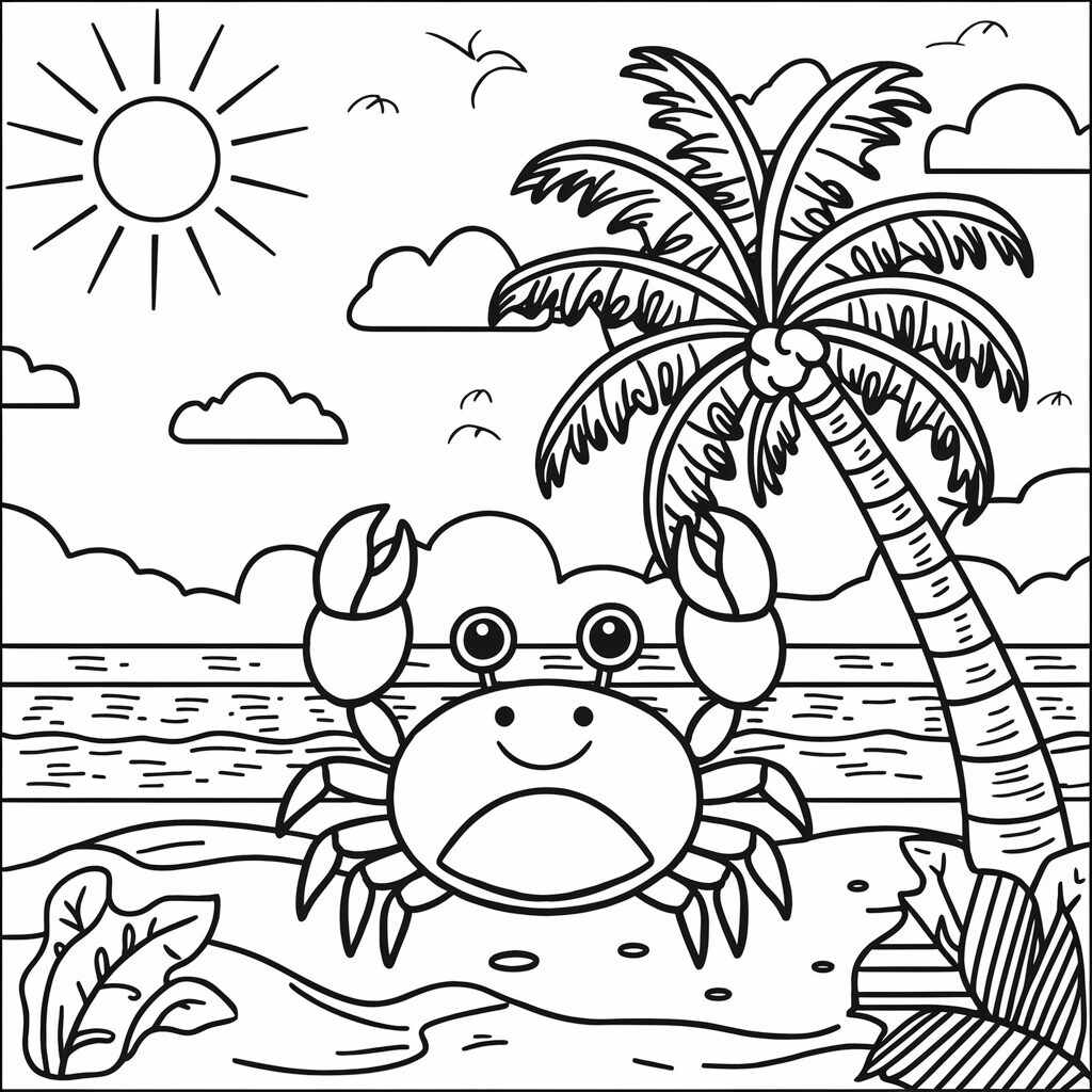 zonsondergang strand tekenen