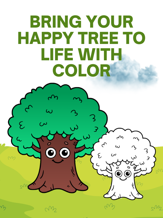 Bring your cheerful tree to life with vibrant colors