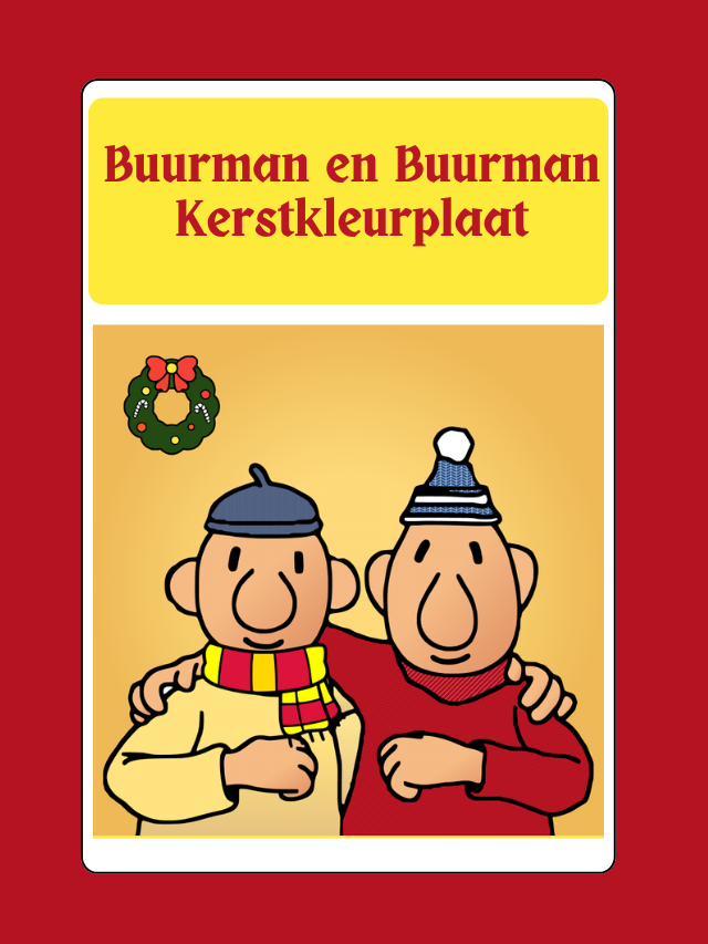 Buurman en Buurman Kerstkleurplaat