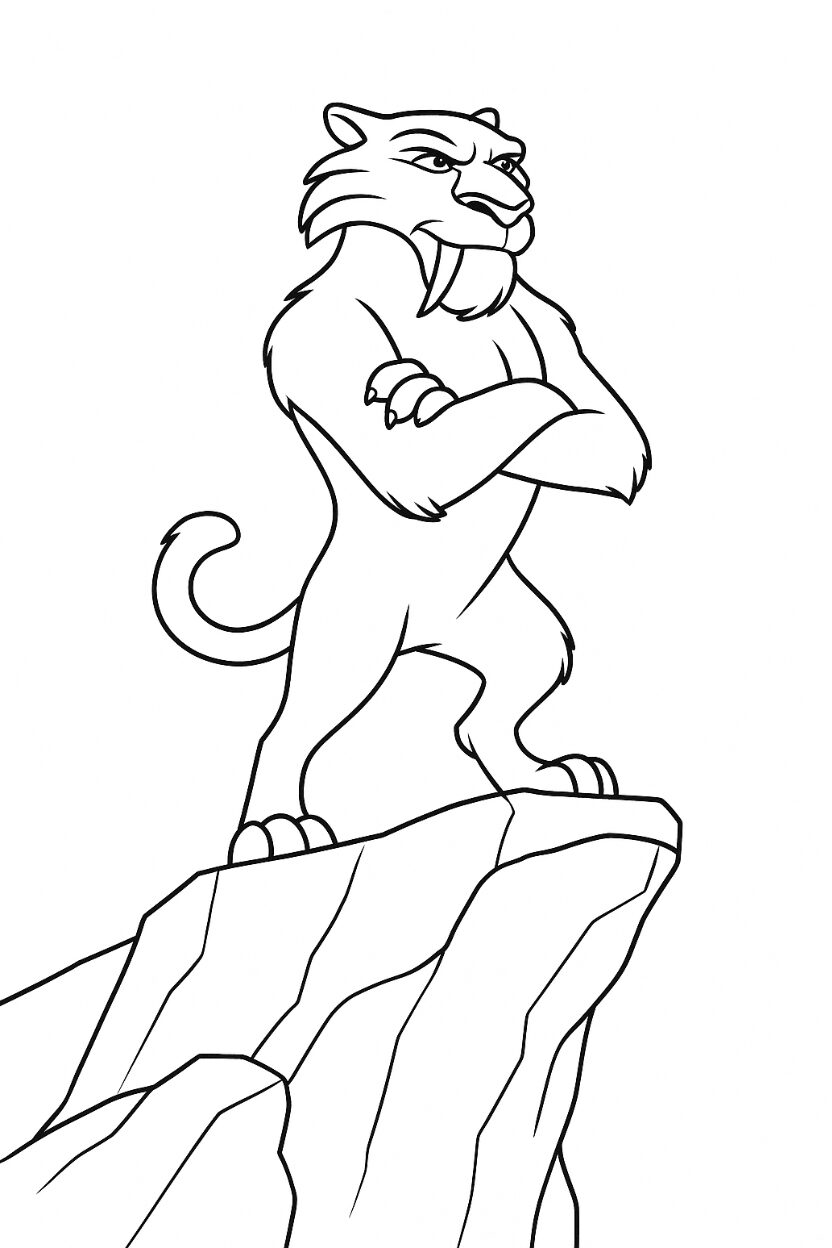 Diego de Sabeltandtijger tekening