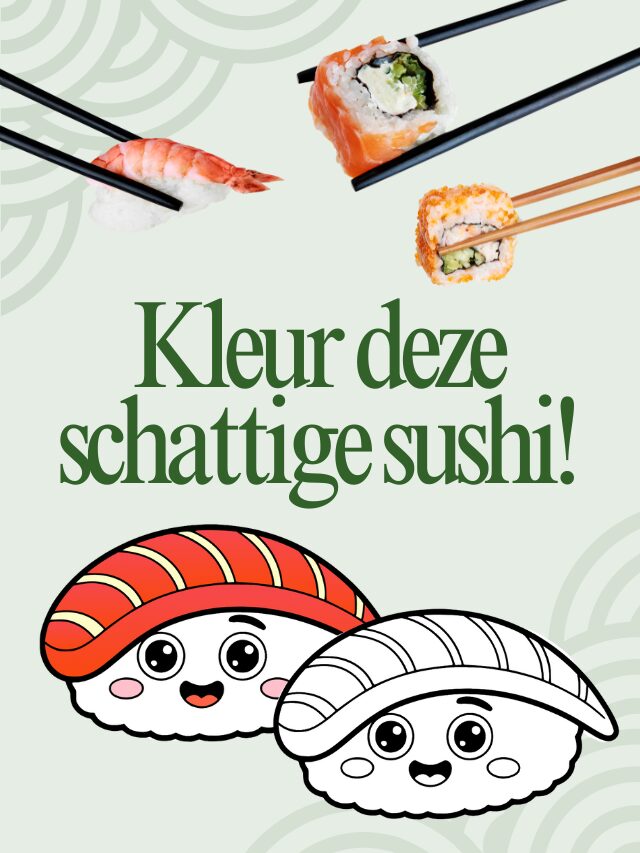 Kleur deze schattige sushi!