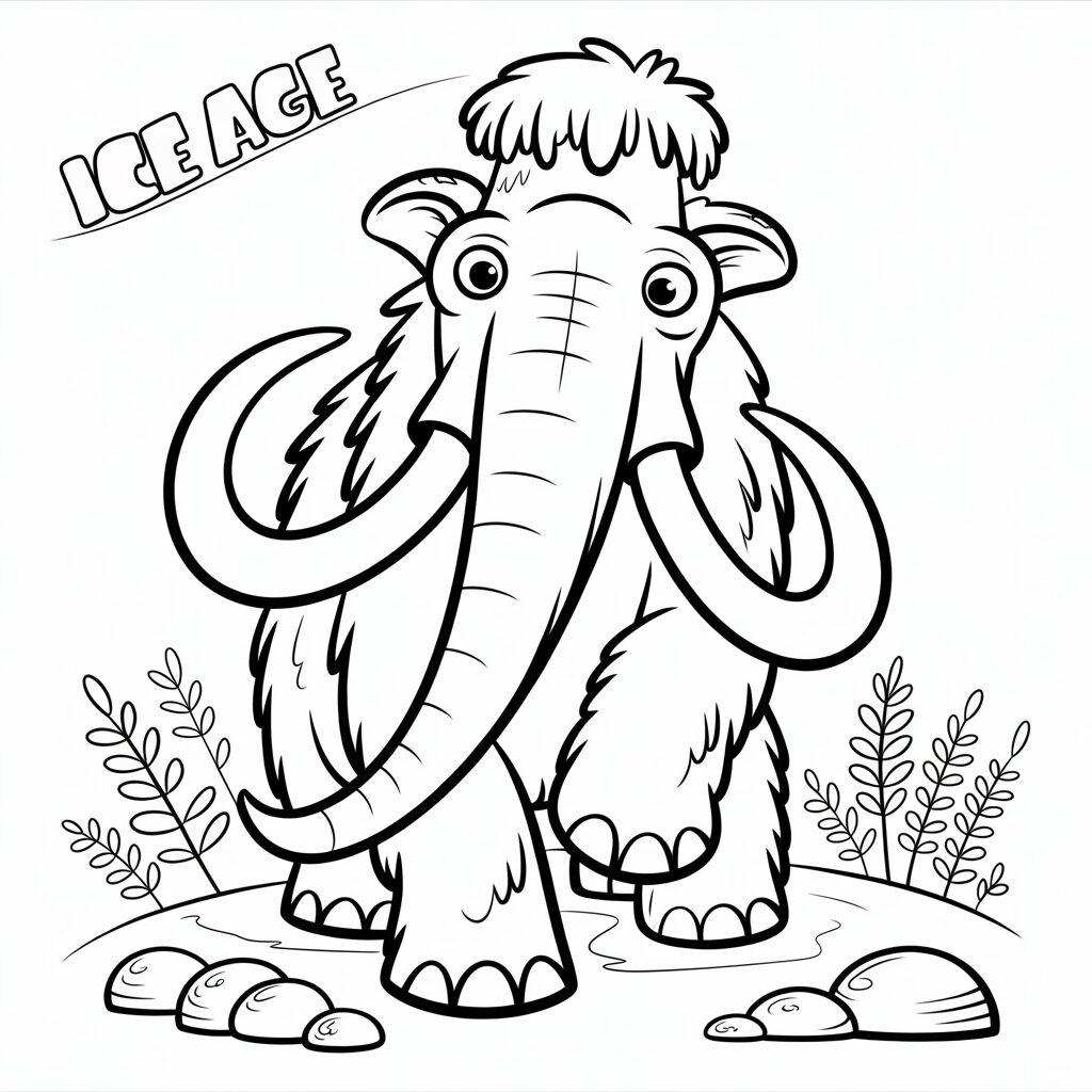 Manny de Mammoth gratis kleurplaten